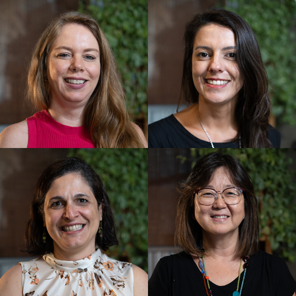 Montagem com foto de Érica Dutra Faria, Kelly Szabo, Patrícia Diaz e Sandra Medrano